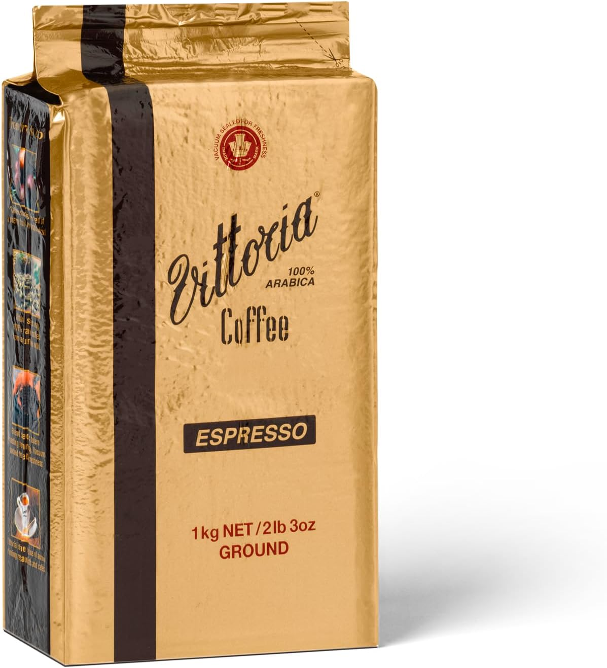 Vittoria Coffee Espresso 100% Arabica Ground Coffee 1Kg. Dark Roasted, Perfect for Filter Machines, Pour Over, Chemex, Plunger. image number 5
