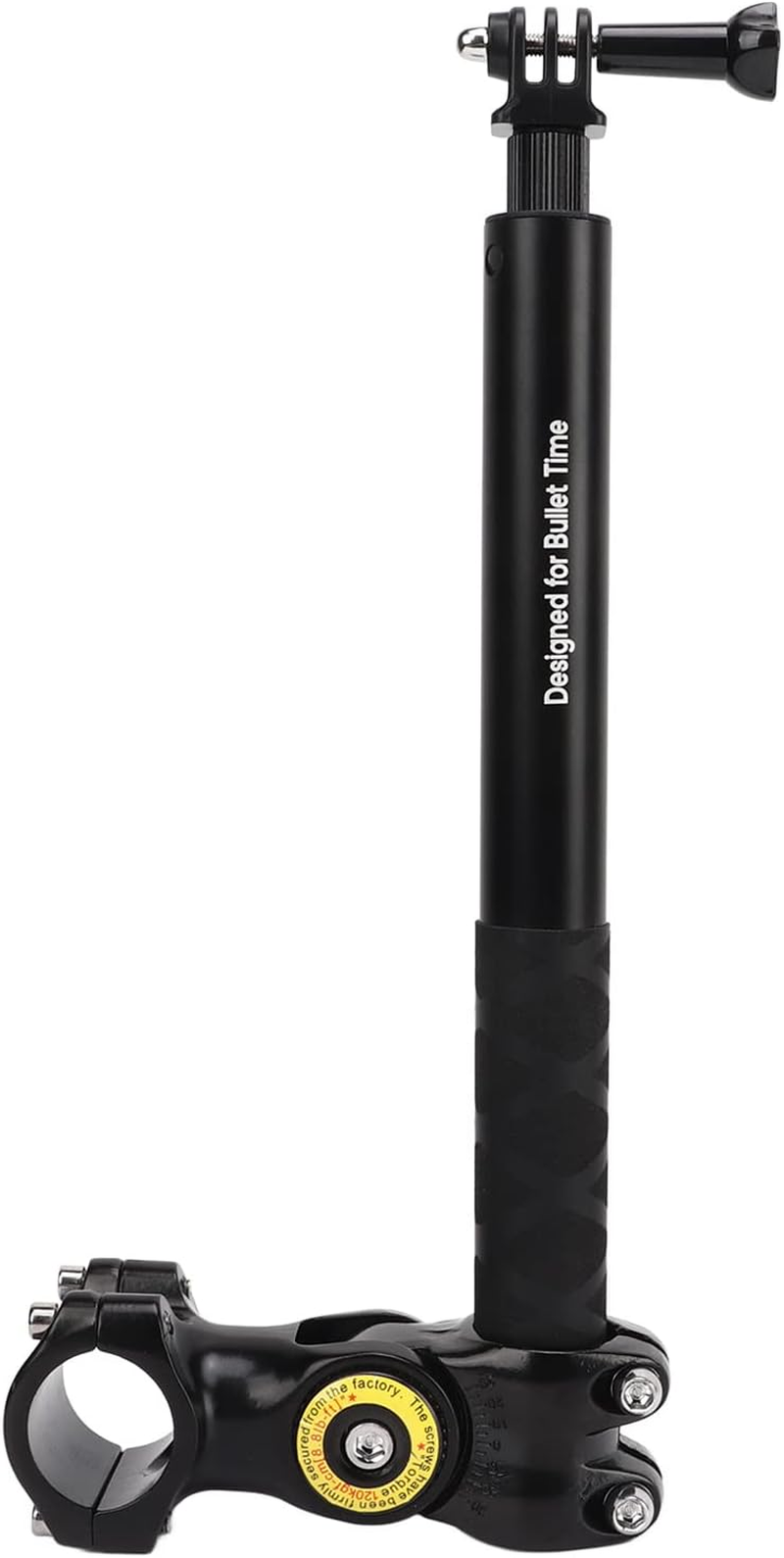 Motorcycle Invisible Selfie Stick, Bike Selfie Stick Handlebar Mount Camera Bracket, Action Camera Bracket Adapter Clamp Holder, Adjustable Length, for 11/10/9/8 for Ins