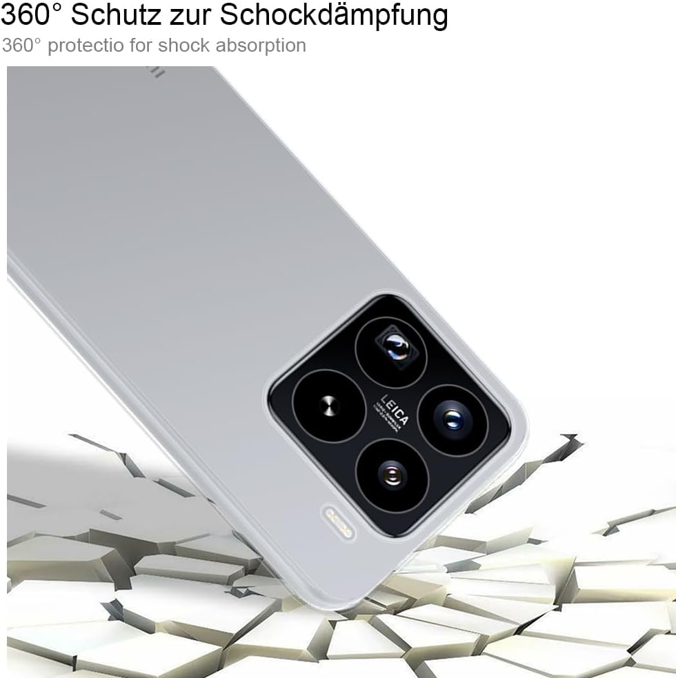 HSP 360 Degree Case for Xiaomi 15 Pro [Full Protection] Mobile Phone Case Protective Case Scratch-Resistant Shockproof Drop Protection Camera Protection Screen Protector Perfect Fit Premium TPU and PC image number 6