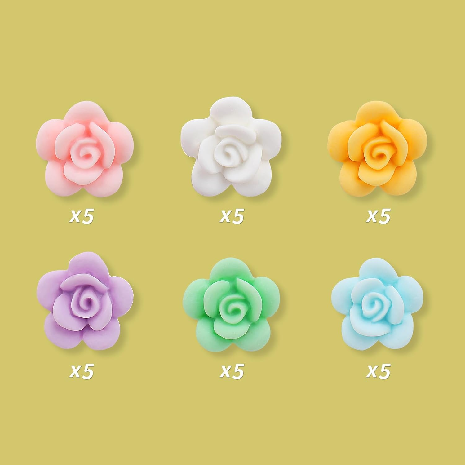 Decorative Flower Push Pins, 30Pcs Cute Thumb Tacks for Cork Board, Photo Wall, Feature Wall, Map, Bulletin Board, Office or Home image number 2