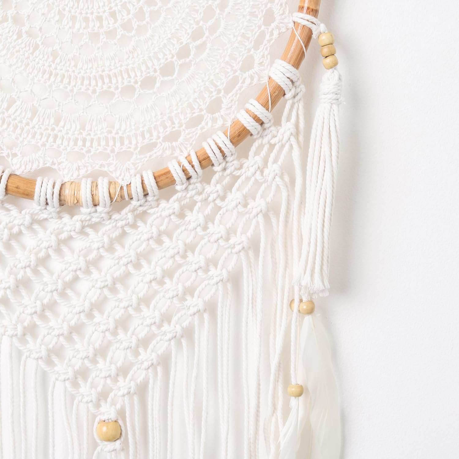 Balinese Dream Catcher Rattan, Handcrafted Knitted Decor - 30 Cm Wall Home Decor image number 3