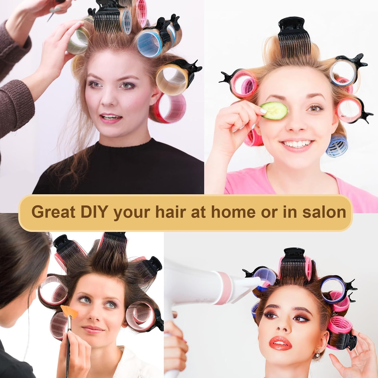 MEDOCA Hot Roller Clips -10PCS Hair Roller Clips - Hair Curler Claw Clip - Replacement Roller Clips for Women Girls Hair Section Styling - Black image number 6