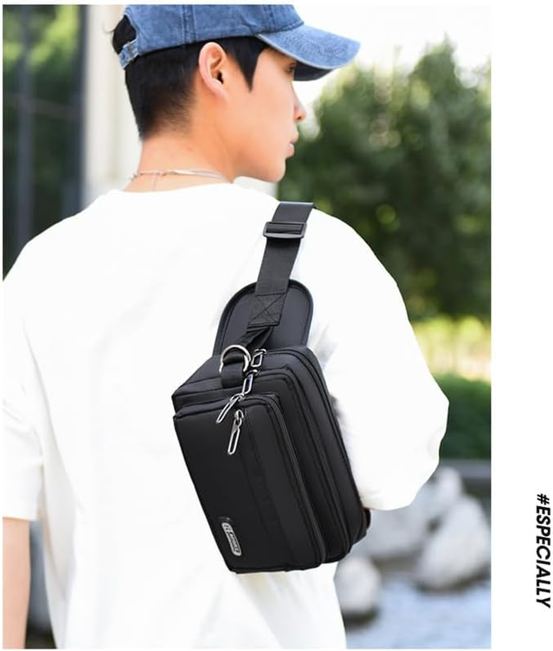 Fanny Pack for Women Men, Large Capacity Waist Wallet Bag, Adjustable & Waterproof Bum Belt Pouch for Travel, Running, Shopping, Hiking, Dog Walking, Cycling, Climbing, Black image number 2