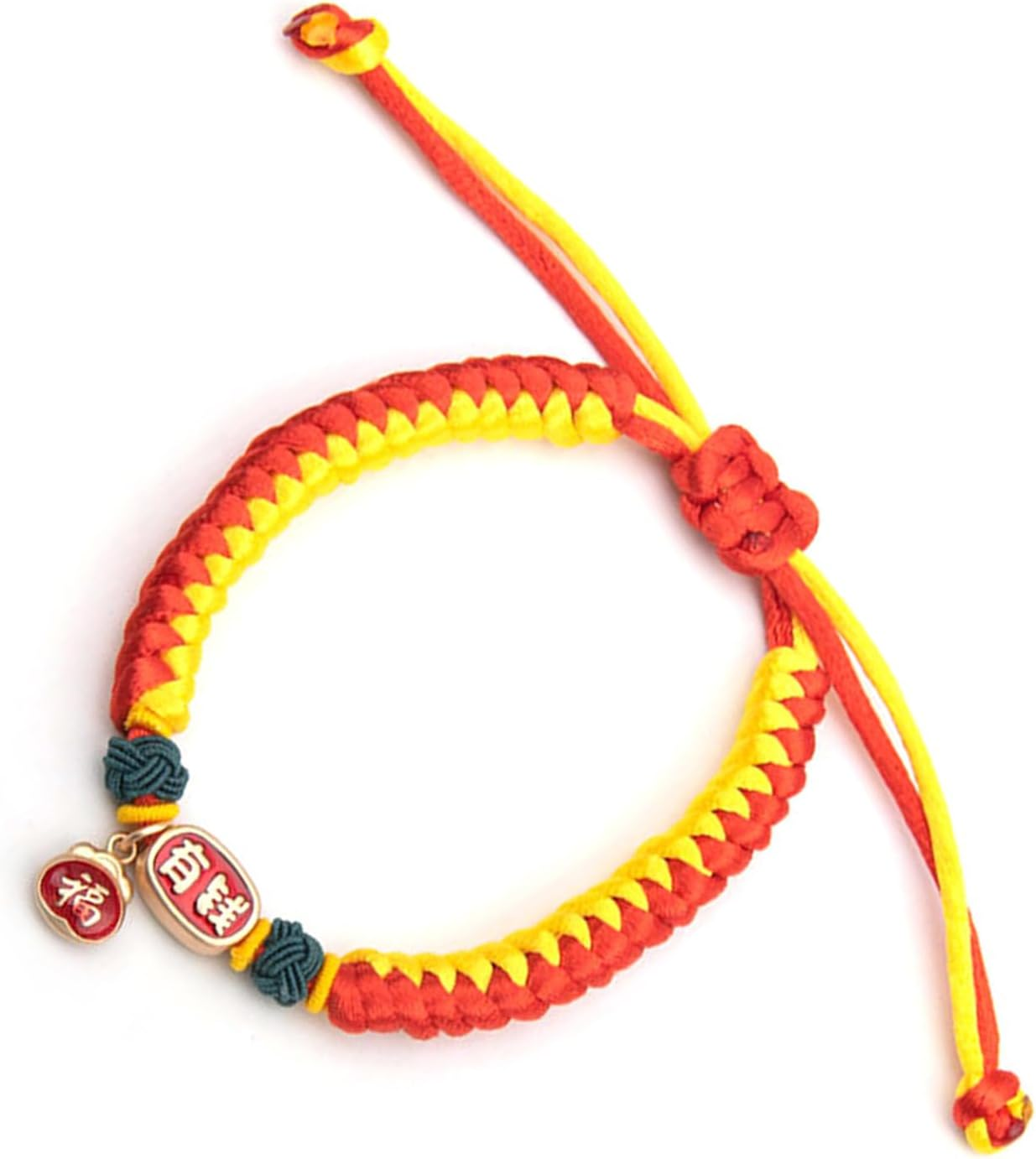 Knitting Cat Collars, Handcraft Adjustable Pet Knit Necklace Fashionable Pet Collar, Handmade Cat Collar Puppy Collar Kitten Necklace(S(19‑35Cm / 7.48‑13.78In)-Red Rope(Rich and Wilful)) image number 5