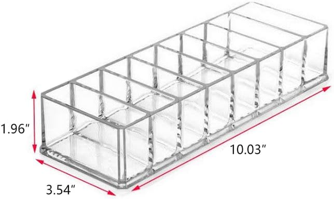 1 Pack Makeup Organizer, 8 Compartments Acrylic Makeup Storage Jewelry Display Boxes, Clear Cosmetic Display Cases for Dresser Vanity Bathroom Kitchen image number 5