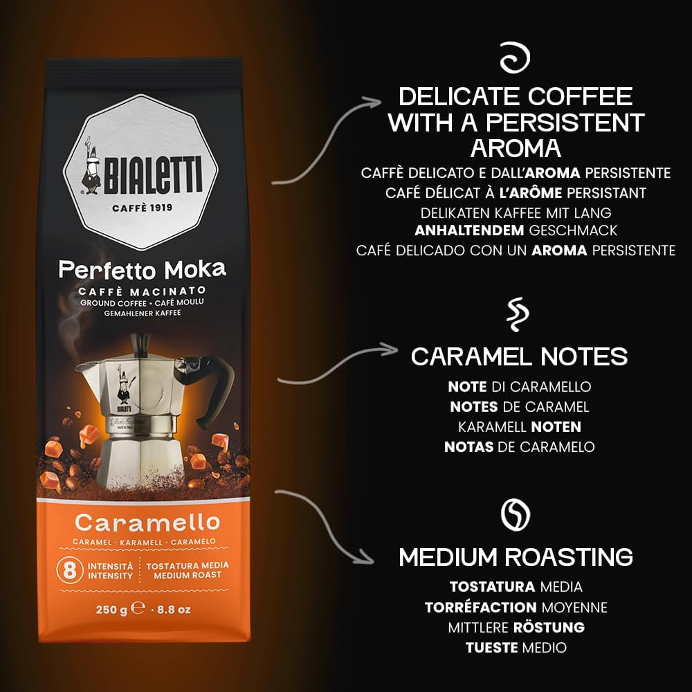 Bialetti - Perfetto Moka Caramello 8.8 Oz - 250G, Bag with Flavour-Saving Valve image number 2