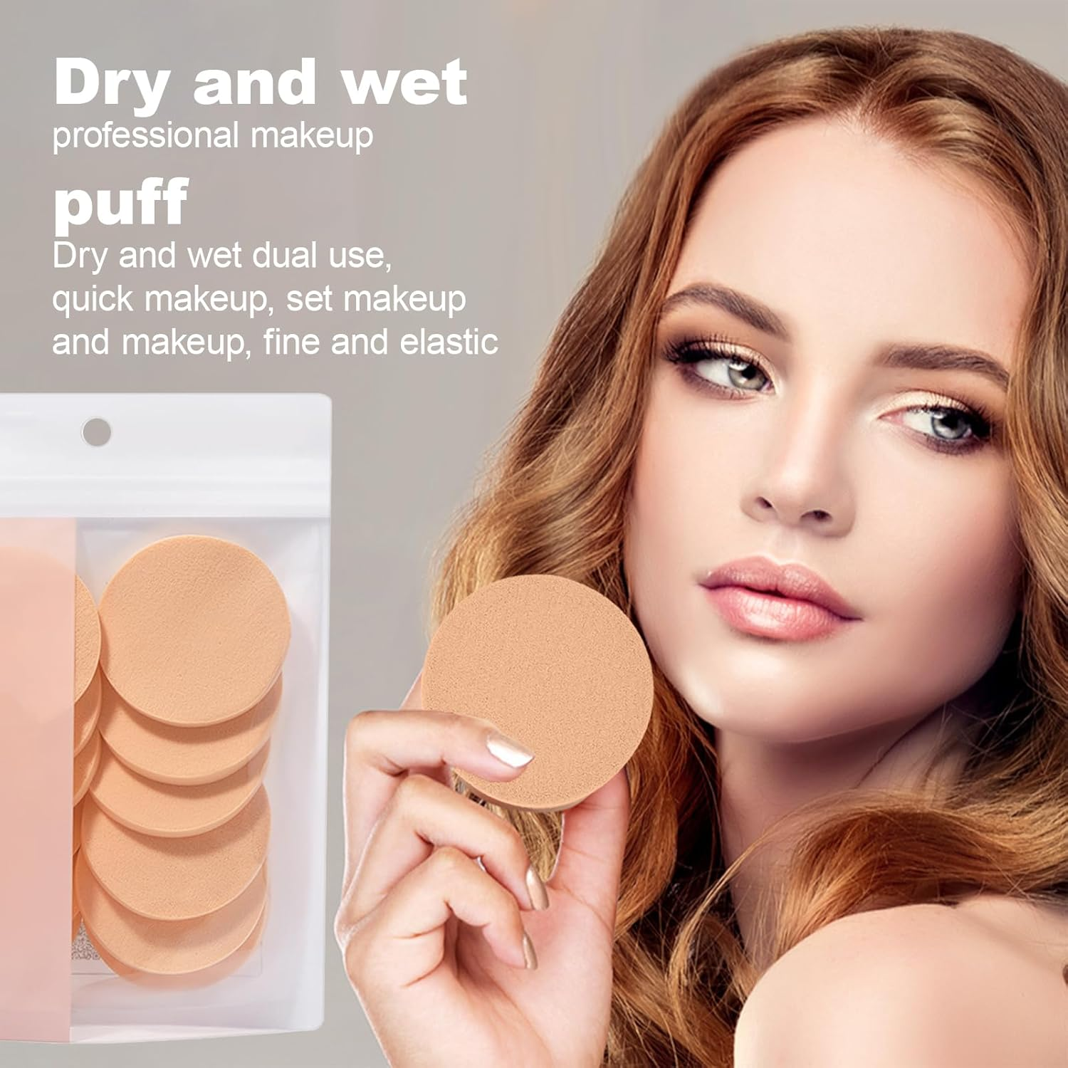 12 Pcs Makeup Sponges, round Latex Sponges, Washable Cosmeticsponges, round Reusable Face Paintingsponges, Foam Spongessuitable for Foundation, BB Cream, Powder, Concealer, Liquid Makeup image number 2