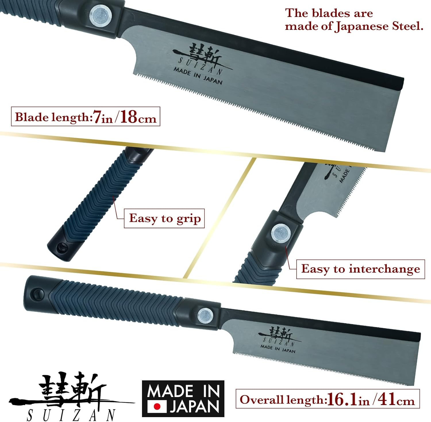 SUIZAN Dozuki Dovetail Saw 180Mm Rip Cross Angle Cut - Professional Japanese Pullsaw Handsaw Woodworking Tools image number 1