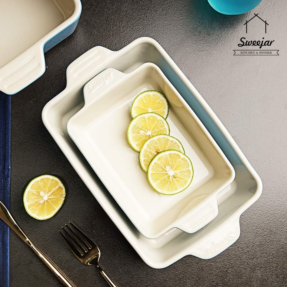 Sweejar Home Ceramic Casserole Dishes Rectangular Casserole Dish Lasagna Pans for Cooking, Kitchen, Cake Dinner, Banquet and Daily Use, 30 X 20 X 7 Cm image number 1