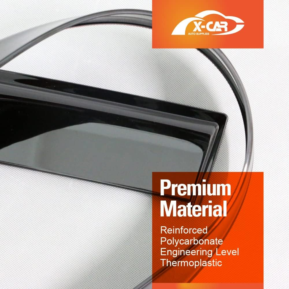 X-CAR Weather Shield Weathershield Window Visor Compatible with Mitsubishi Triton Double Cab 2006-2015 image number 4