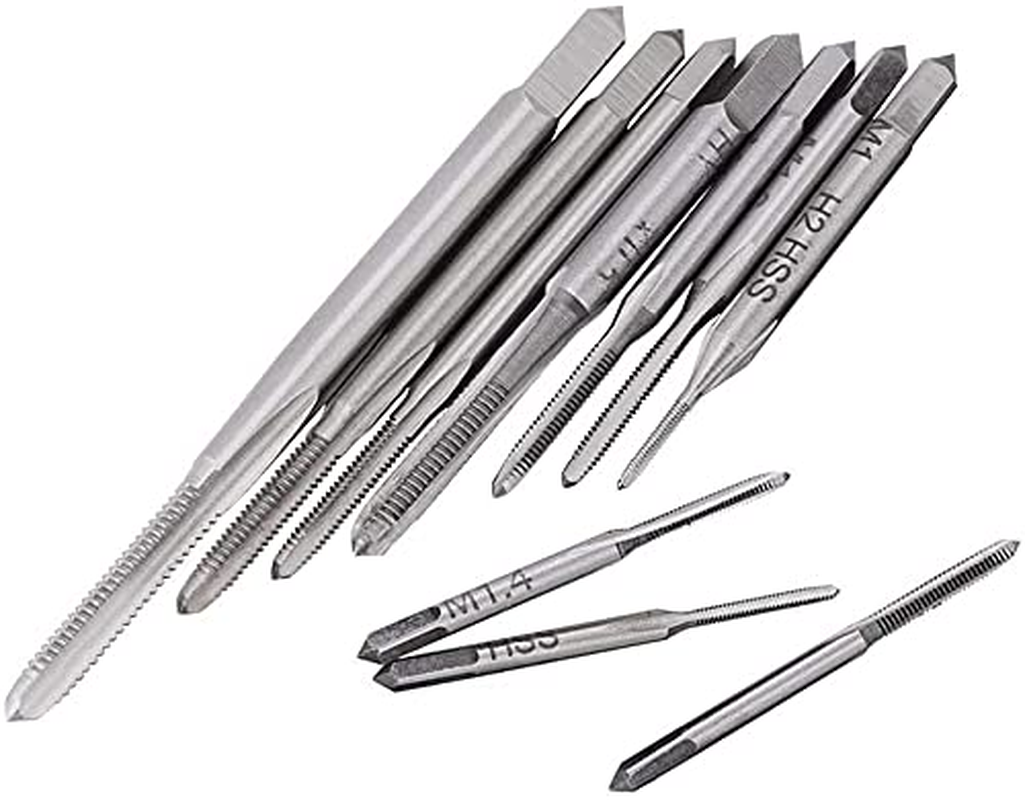 Yakamoz 10Pcs Mini Machine Screw Drill Tap Set Metric Thread Screws Plug Tapping Bits Tool