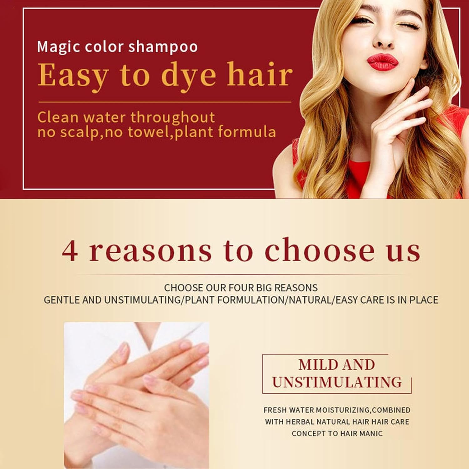 Coconuts Dye Shampoo 500 Ml Instant Black Hair Dye Shampoo, Fast Dyeing, Long Lasting Colour Shampoo, Hair Dye Cream for Men and Women image number 3