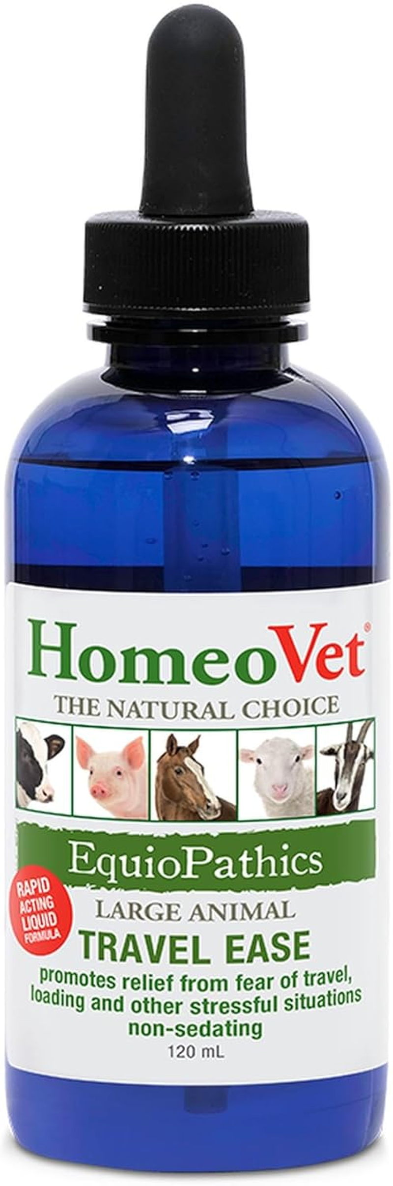 Homeovet Equine Travel Ease 120 Ml - Calming Support for Horse Travel or Transport. a Relaxation Supplement for Horse Anxiety Associated with Travel, Loading, Shipping, Transport and Horse Anxiety