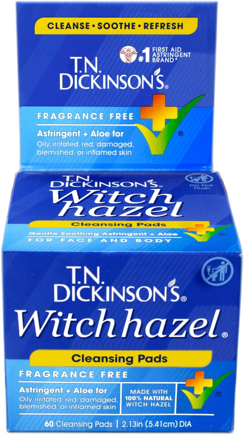 T.N. Dickinson'S Witch Hazel Cleansing Pads, 60 Count (Pack of 1) image number 6