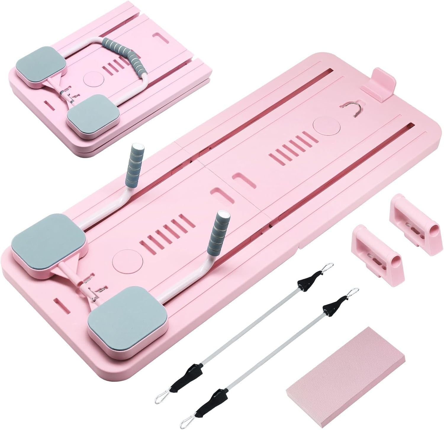 GENKI Pilates Board - Pilates Reformer Set, Portable and Foldable Pilates Board for Home Workout, Reformer Abdominal Ab Core Trainer Machine for Women, Pilates Reformer Machine for Home Exercise