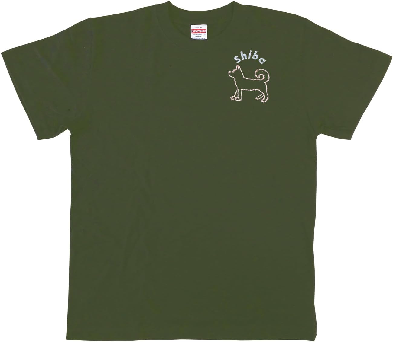 ニックナック Nickknack Heart Full Pet Paseo T-Shirt KH S Shiba Inu [02012-01] Guide Dog Support Product Khaki image number 1