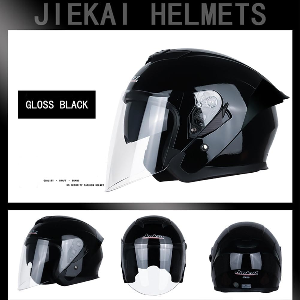 Open Face Motorcycle Helmet ECE Approved Half Casco Fit Men Women ATV Moped Scooter Helmets image number 3