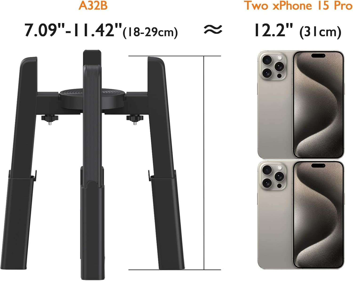 JUNSPOW Dog Bowl Stand with 4 Heights Adjustable, Raised Dog Bowl for Large Dogs, Stable and Non-Slip Elevated Dog Bowls Dog Feeding Station [Stand Only] image number 2