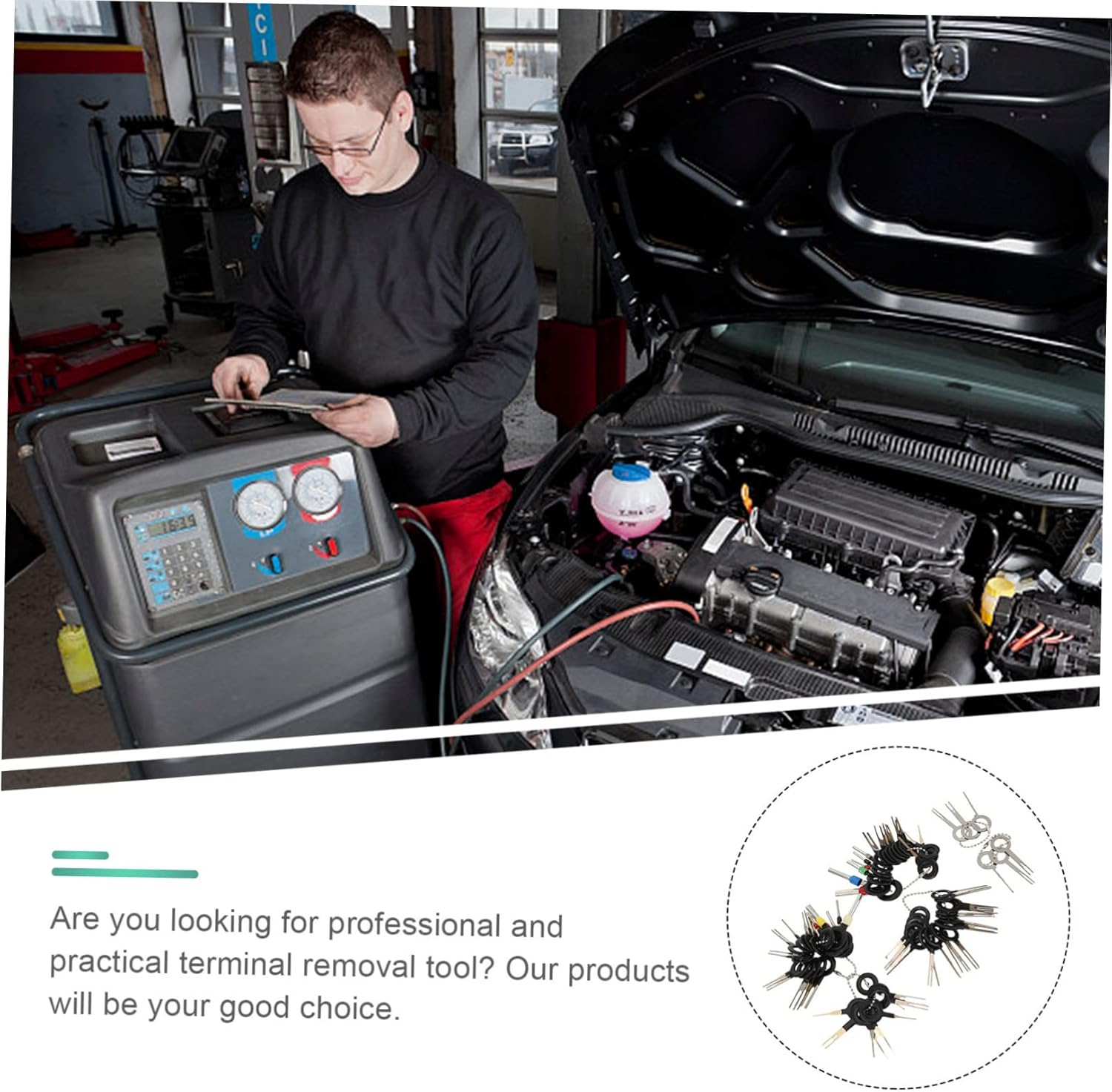 TOPPERFUN 73Pcs Terminal Tool Kit Terminal Puller Kit for Car Connector for Automotive Wire Stripper Use image number 5