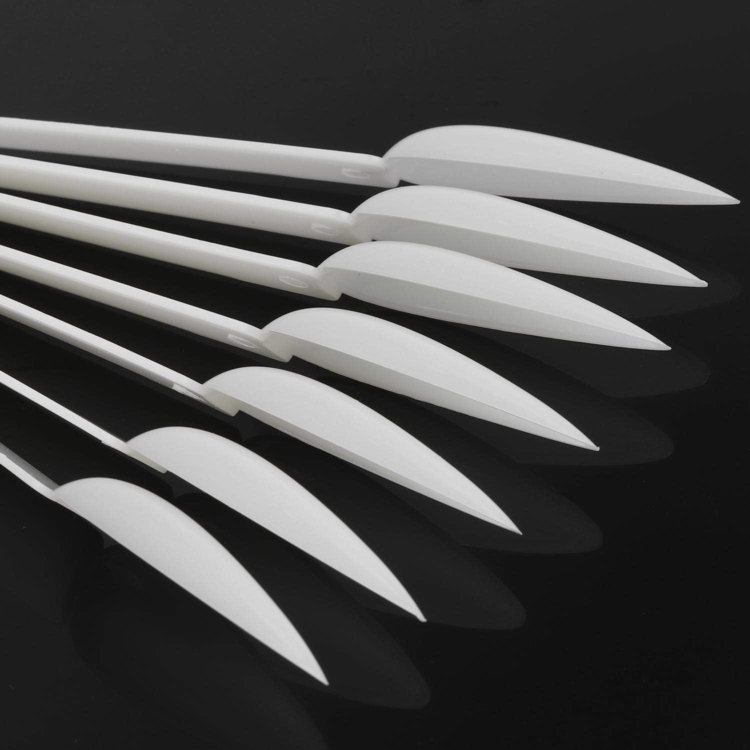 160 Pcs Nail Swatch Sticks Natural Stiletto Nail Color Display Practice Nail Sample Sticks - Natural image number 4