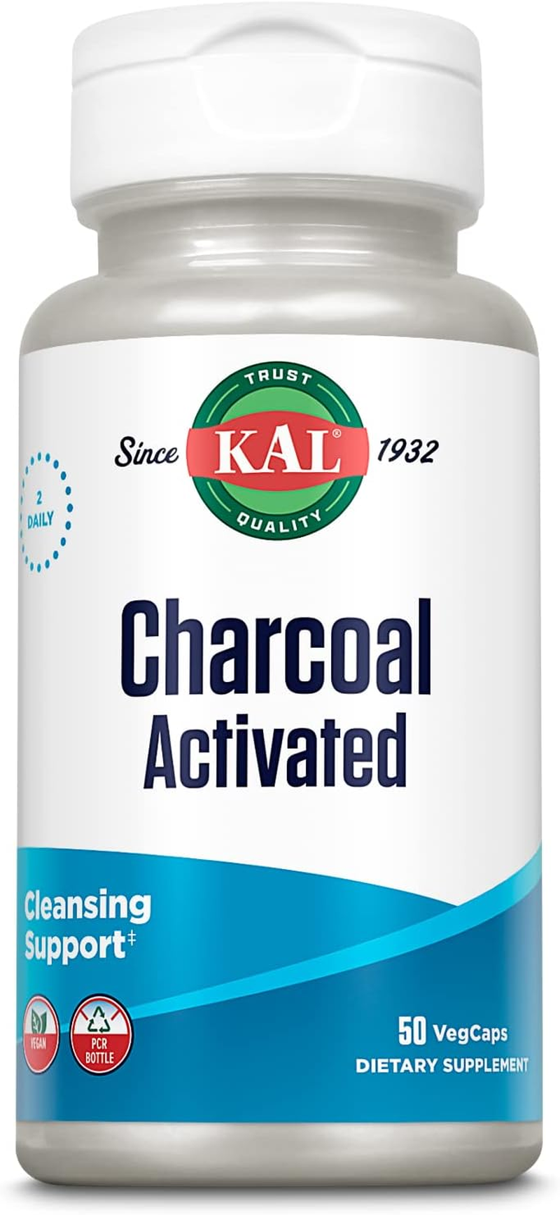 KAL Charcoal 280Mg - 50 Capsules