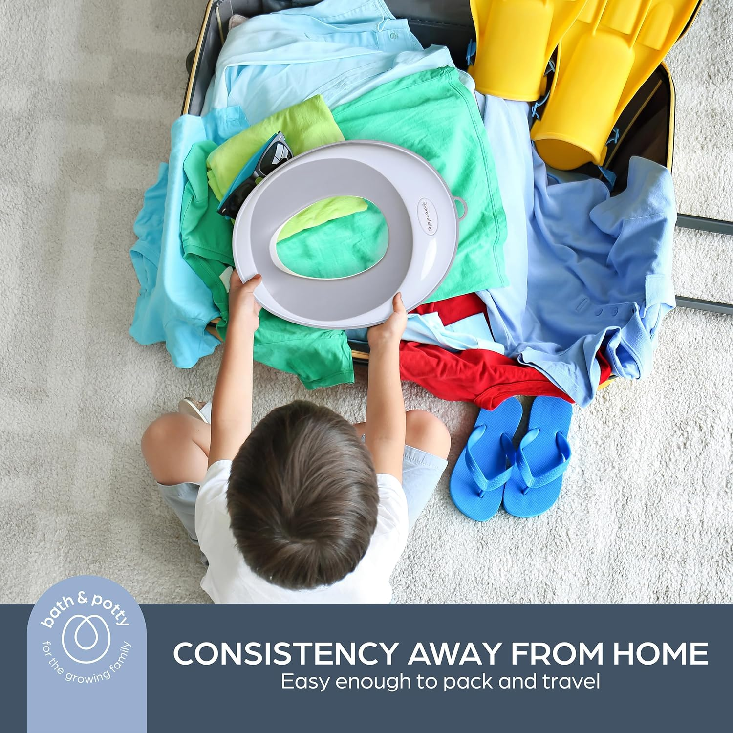 Dreambaby Potty Training Toilet Seat, Easy Fit Toddler Toilet Seat Cover, Anti-Slip for Potty Training Boys and Girls, Lightweight and Portable Potty for Toddler Travel - Aqua image number 2