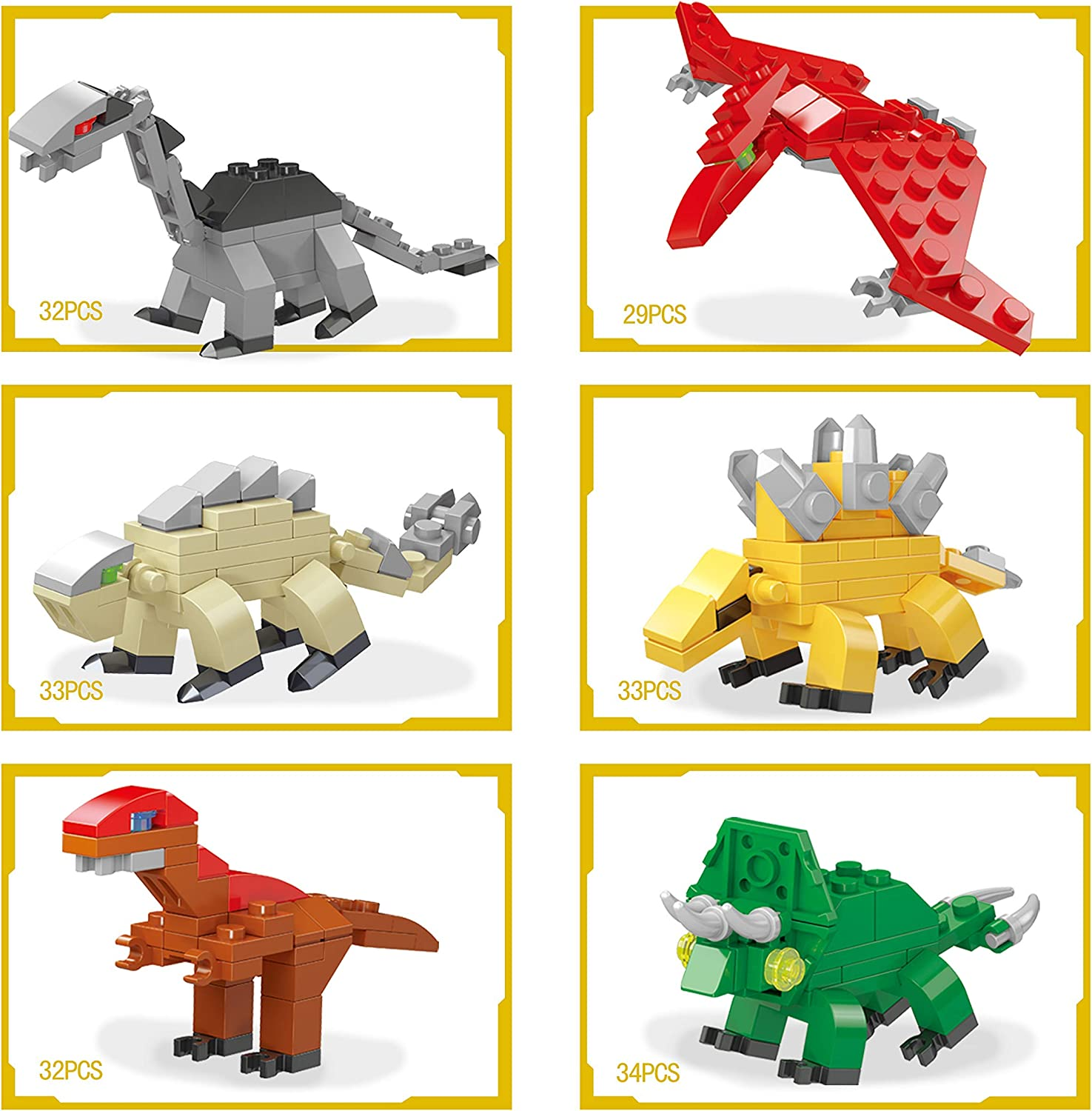 12 Pcs Prefilled Easter Eggs with Dinosaurs Building Blocks Toys, 3.25" Eggs for Easter Basket Stuffers, Holiday Kids Gifts Easter Party Favors Set, Easter Egg Hunt, Classroom Events Rewards image number 6