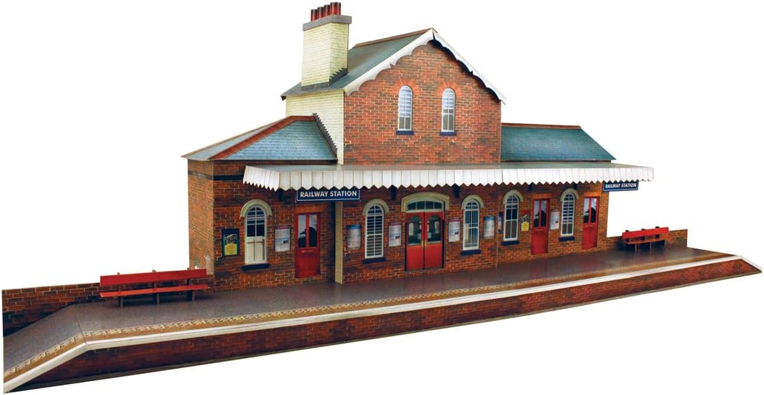 O Gauge 7Mm 1:48 Scale Model Railroad Building RAILROAD STATION Kit the Citybuilder image number 4