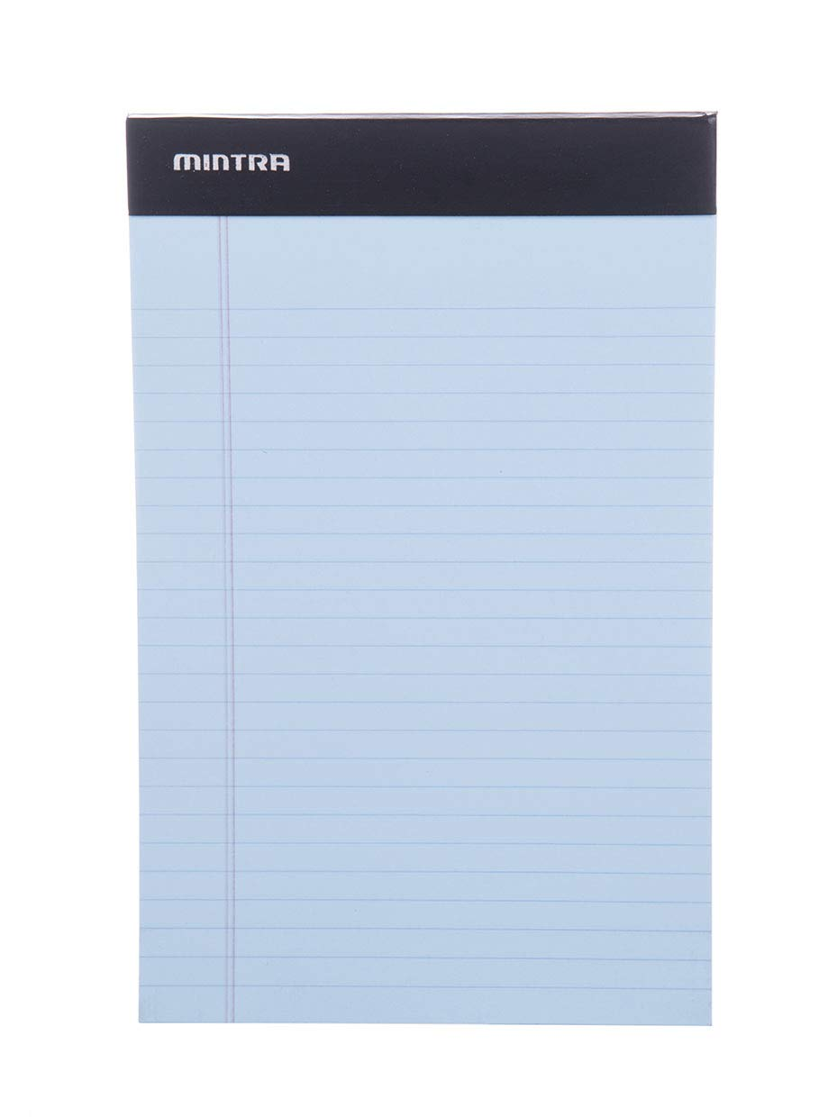 Mintra Office Legal Pads - ((Basic Pastel 6Pk, 5In X 8In, Narrow Ruled)) - 50 Sheets per Notepad, Micro Perforated Writing Pad, Notebook Paper for School, College, Office, Professional image number 3