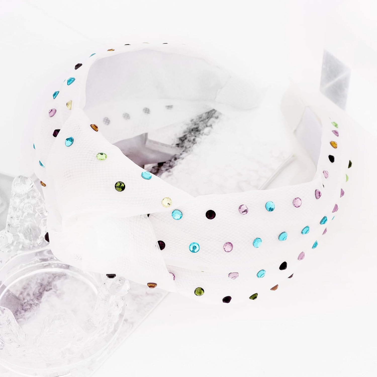 Pruadeor White Wide Headband Women'S Fashionable Knot Headband for Women Hair Accessories image number 3