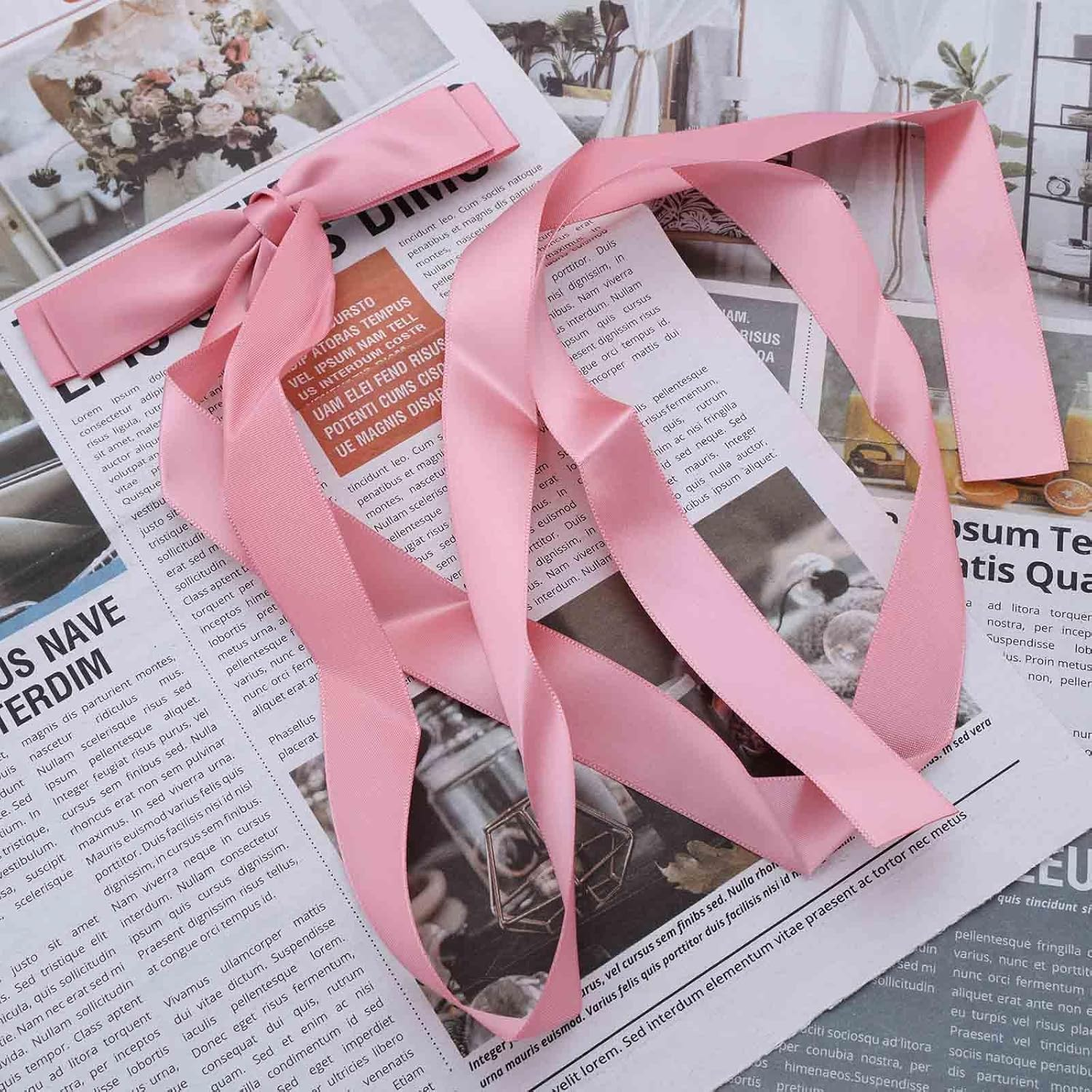 Yheakne Vintage Hair Clip with Black Bow Hair Clip with Long Tail Black Bow Ear Clip Hair Clip Black Bow Hair Clip Black Bow Silky Hair Clip Headpiece image number 2