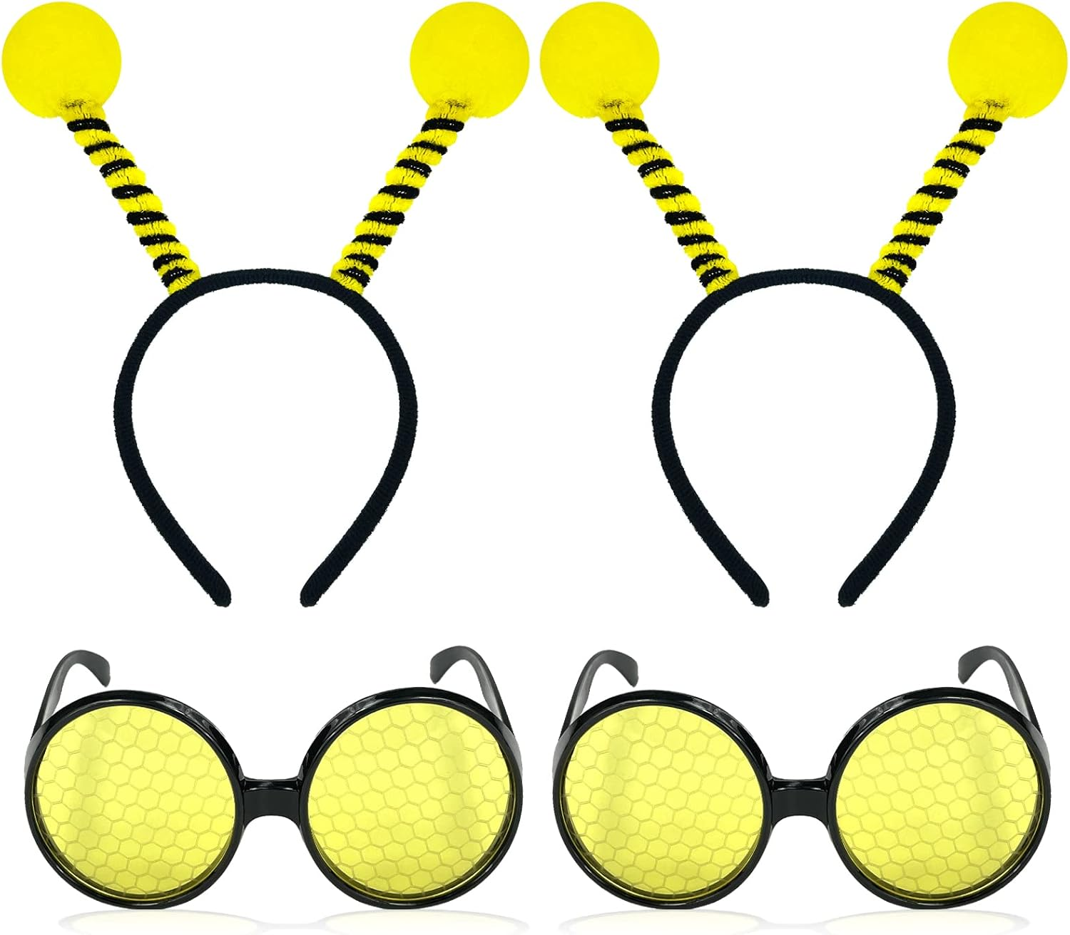 Butterfly Antenna Headband Glasses Set for Adult Bee Headband with Eyeglasses Butterfly Costumes Accessories