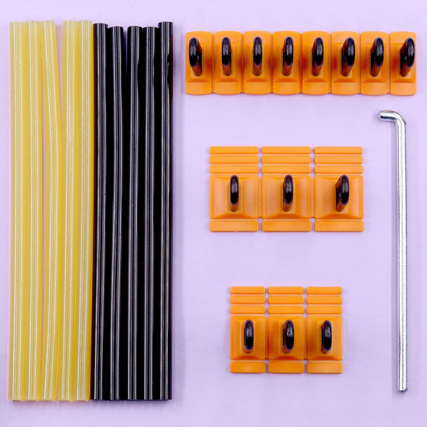 Swpeet 28Pcs Dent Repair Tool, Car Dent Repair Tools Heavy Duty Dent Puller Kit with Dent Removal Glue Sticks, Mini Hot Glue Sticks and Lifter Yellow Glue Tabs Powerful Body Repair Dent Remover Tool image number 4