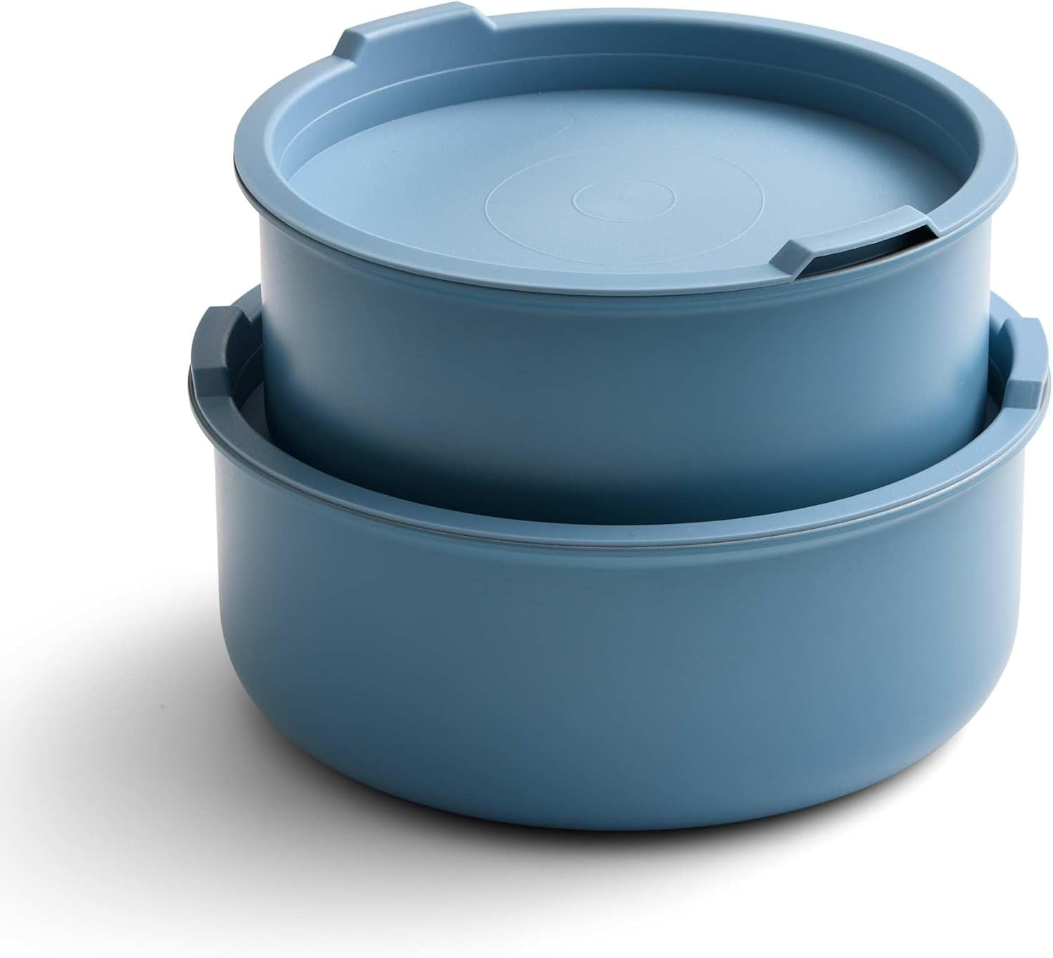 Everten Flex 16-Piece Nonstick Cookware Set &ndash; Detachable Handles, Space-Saving Design, PFOA/PFOS Free, with Pan Protectors &ndash; Denim image number 4