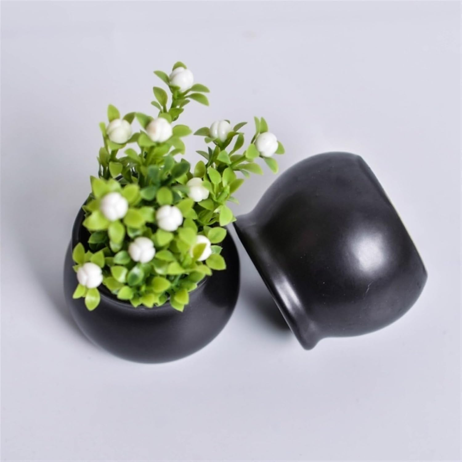 WANGHAI-666 Flower Pot Plant Pots Ceramic Small Cute Flower Pots Desktop Gardening Supplies Succulent Plants Flowers Green Plants Planters Home Decorations Planter Pot image number 2