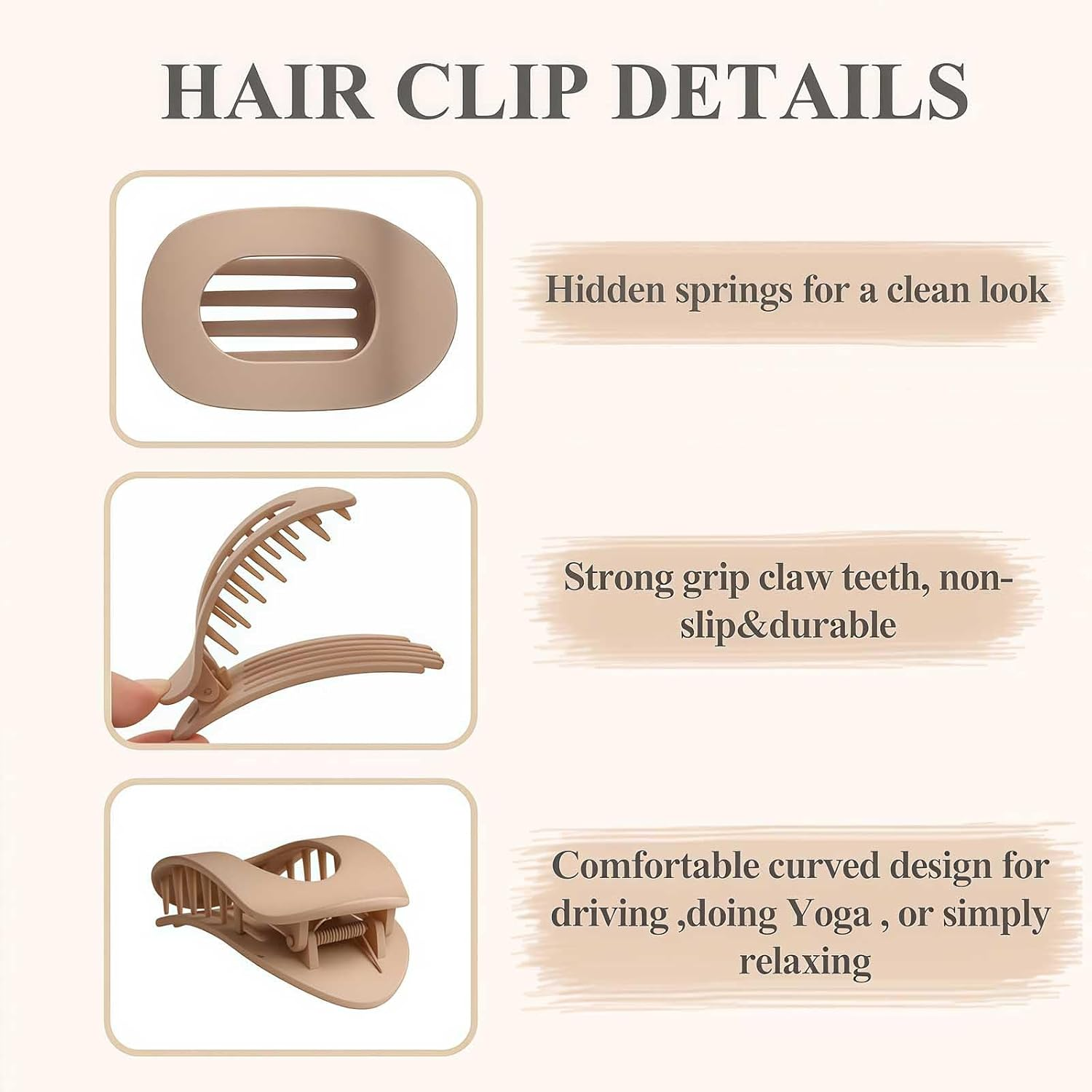 Women'S Hair Clips 6 Pieces Flat Hair Clips in 6 Colours, Non-Slip & Gentle, Hairstyle Accessories for Thick & Thin Hair, Everyday Office Party Wedding Gift image number 5