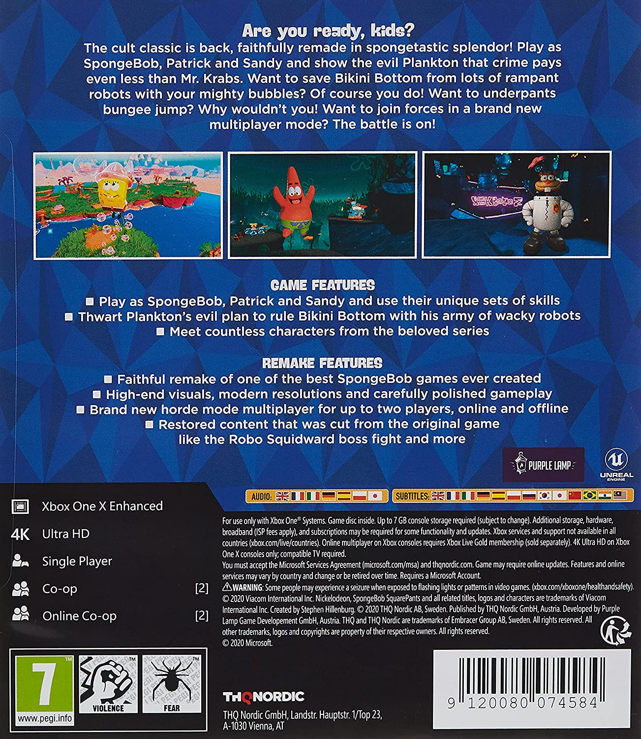 Spongebob Squarepants Battle for Bikini Bottom Rehydrated Xbox One Game