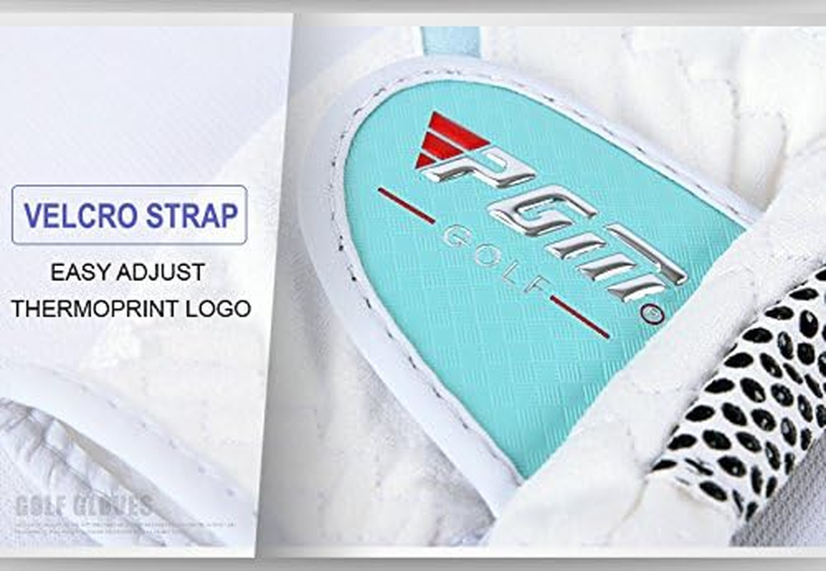 PGM Women'S Golf Glove One Pair (4 Color Options), Improved Grip System, Cool and Comfortable image number 3