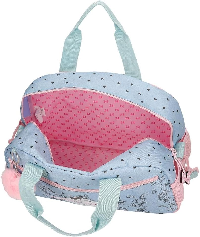 Disney Joumma Bags Minnie American Darling Kinderrucksack, Blau Und Rosa, Aus Polyester, Verstellbare Schultergurte F&uuml;r Bequemes Tragen, Mehrere F&auml;cher, Mit Rosa Pompon-Schl&uuml;sselanh&auml;nger image number 5