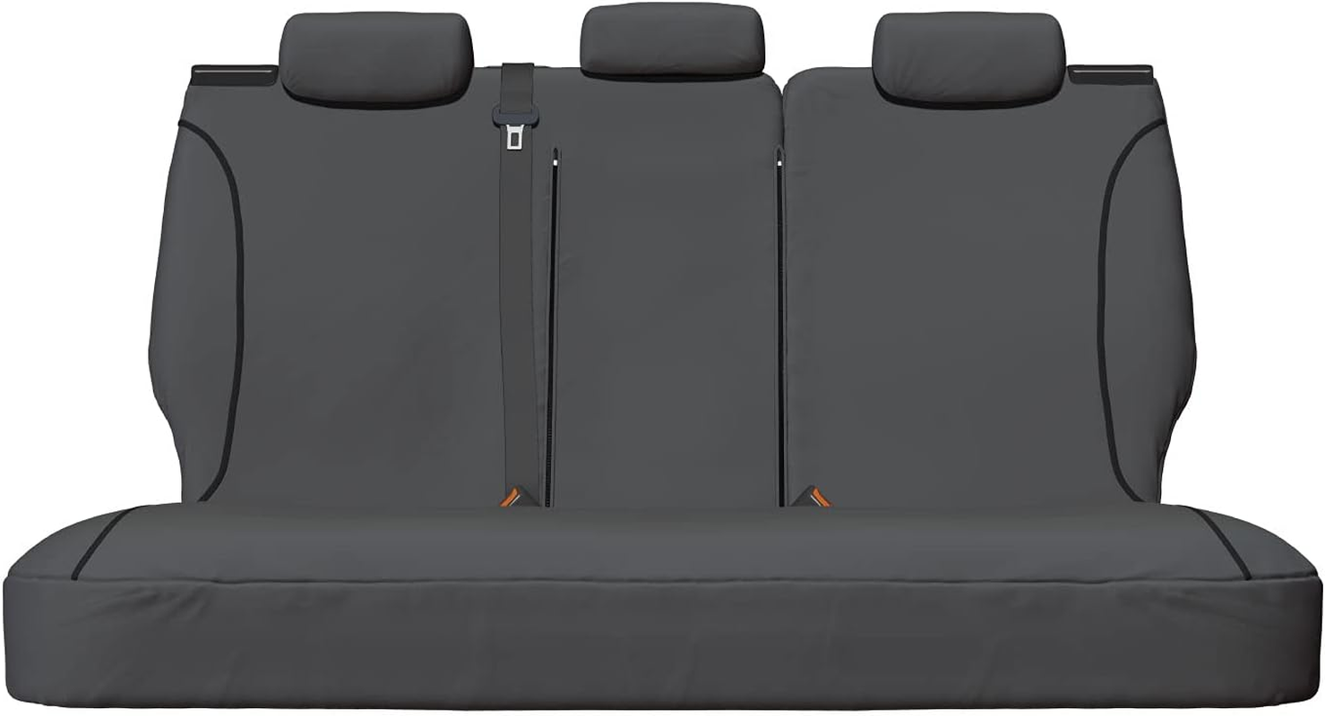 For Toyota Hilux SR Dual Cab 2005-2015 TRADIES Grey Canvas Rear Seat Covers