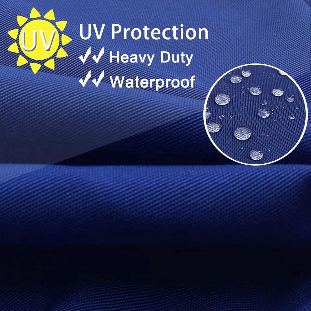 Oslimea 3Pack Patio Cushion Covers for Patio Conversation Set 4 Pieces Outdoor Seat Cushions Replacement Covers for Patio Furniture Backyard Porch Garden Poolside Balcony Sets, Blue, 42X18X3,18X18X2