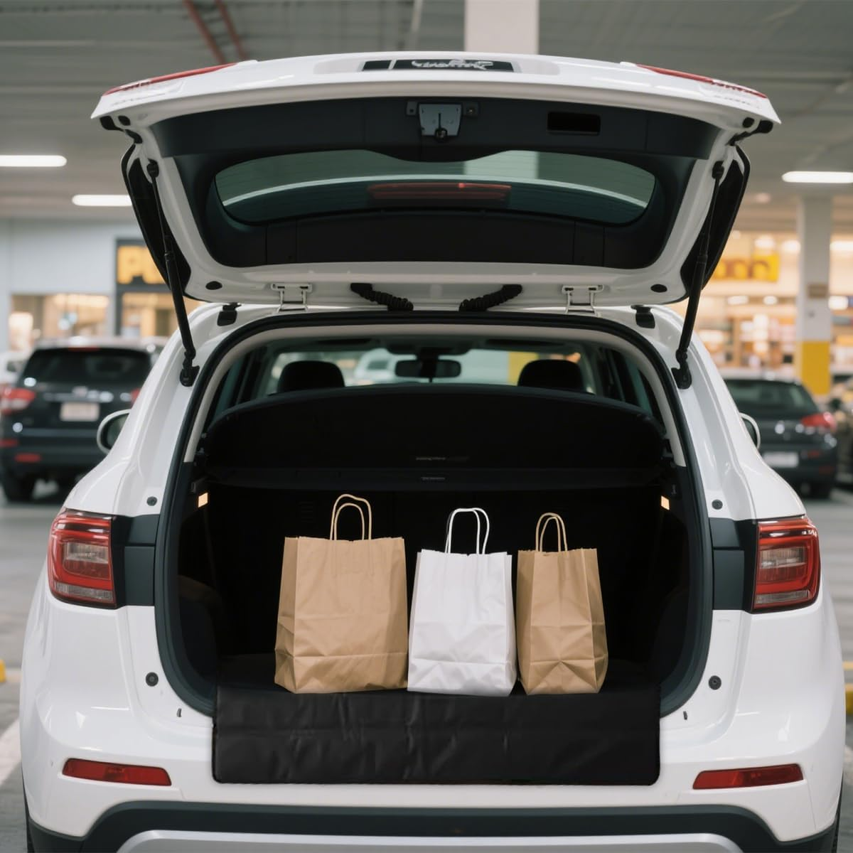 Large Bumper Guard for Cars, 38 X 25 Inch Foldable Vehicle Rear Bumper Cargo Protector Mat Prevent Scratches during Loading & Unloading, Auto Trunk Pad, Universal for SUV Van Truck