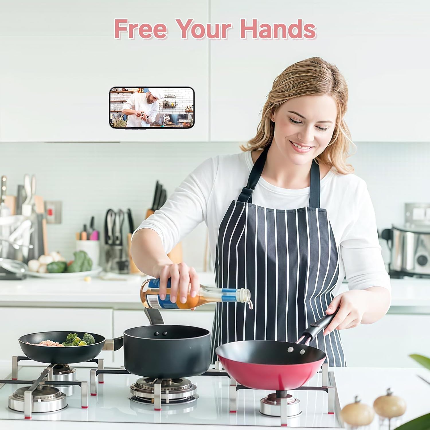 Havenease-5-Piece Double-Sided Phone Suction Cup Set - Reusable Hands-Free Case Accessories for Home, Kitchen & Gym image number 2