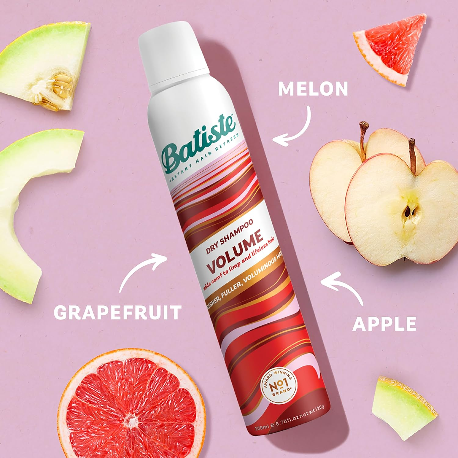 Batiste Volumising plus Pack - 2X Volume Dry Shampoo 350Ml & 1X Original Dry Shampoo 200Ml, Instantly Refreshes Oily Hair, Adds Lift & Texture, No Residue, Suitable for Straight, Curly & Wavy Locks image number 1