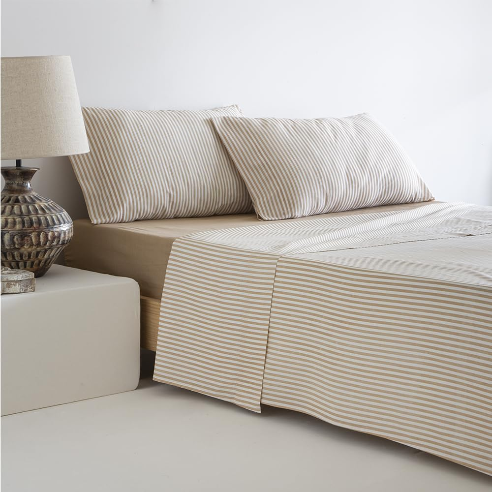 Altube Mustard 100% Cotton Duvet Cover Set 180 X 190/200 Thread Count 100% Cotton