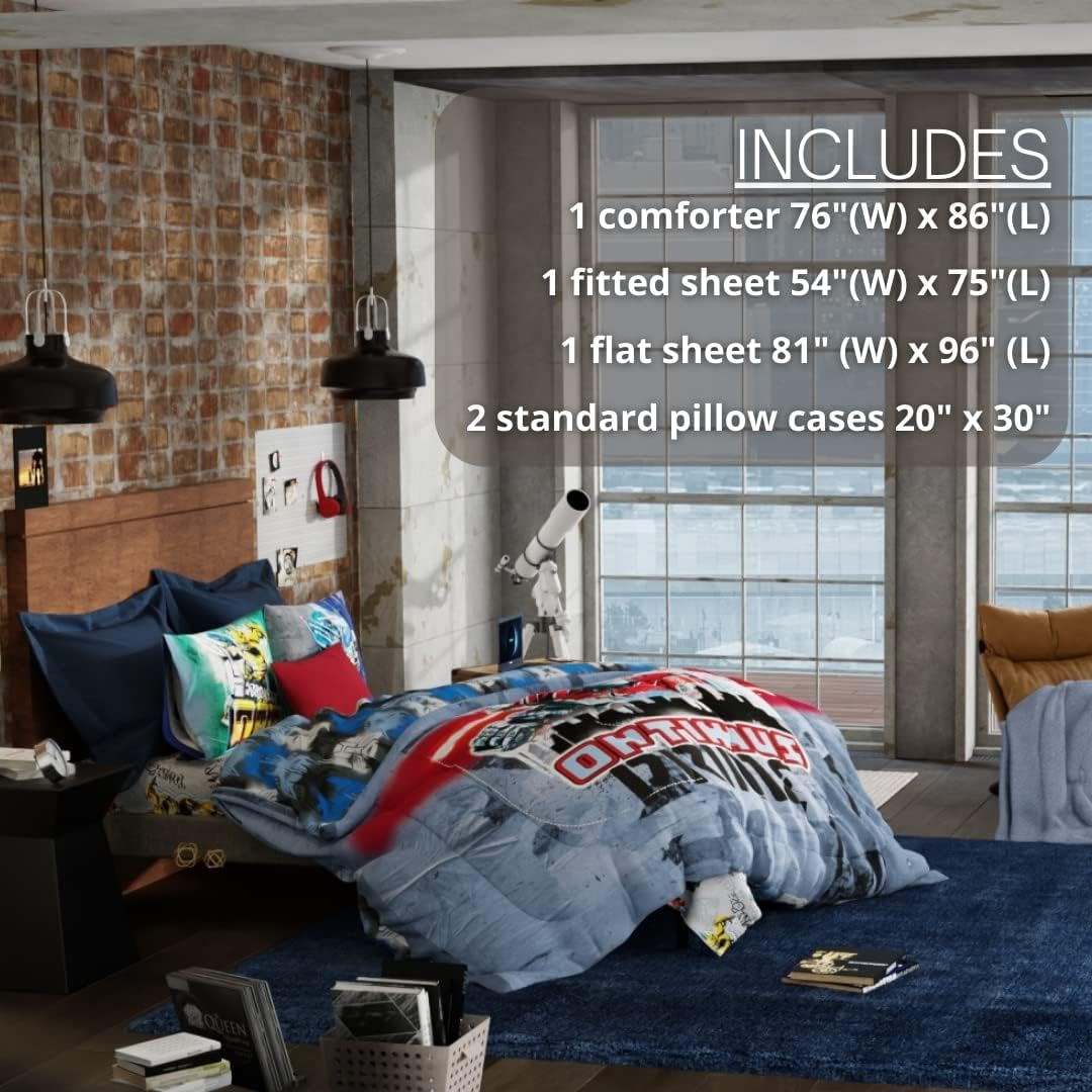 Franco Transformers Rise of the Beasts Optimus Prime Kids Super Soft Comforter and Sheet Set with Sham, 5 Piece Full Size, (Official Licensed Product) image number 7