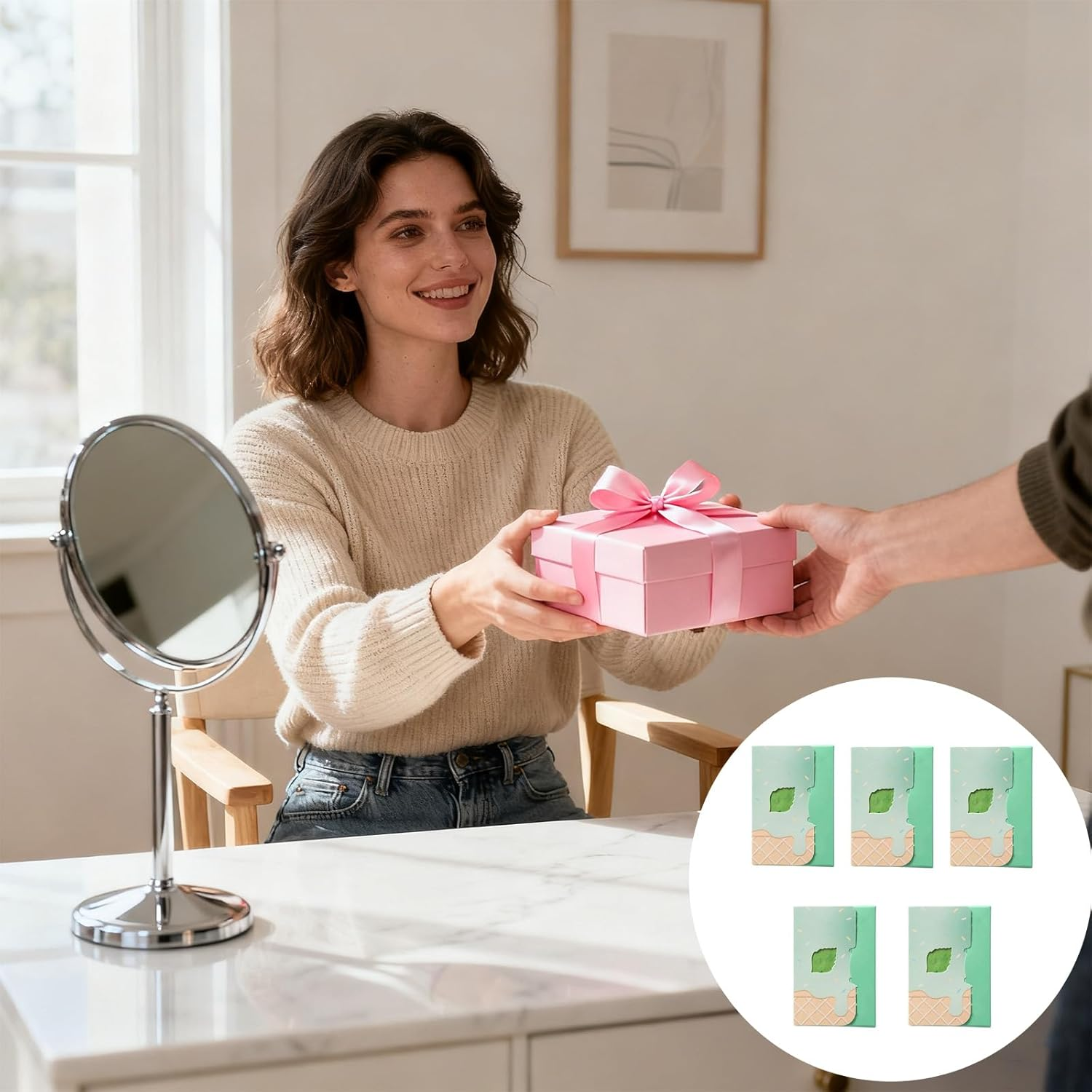 500 PCS Oil Blotting Paper, 100 Sheets Each Box, Refreshing Mint Scented Oil Blotting Sheets for Face & Nose, Skin Control for Oily Skin, Portable Oil Absorbing Tissues image number 6