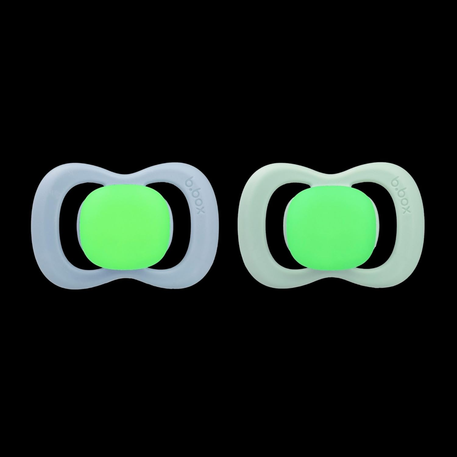 B.Box Glow Silicone Pacifier, Sky/Sage, Size 1