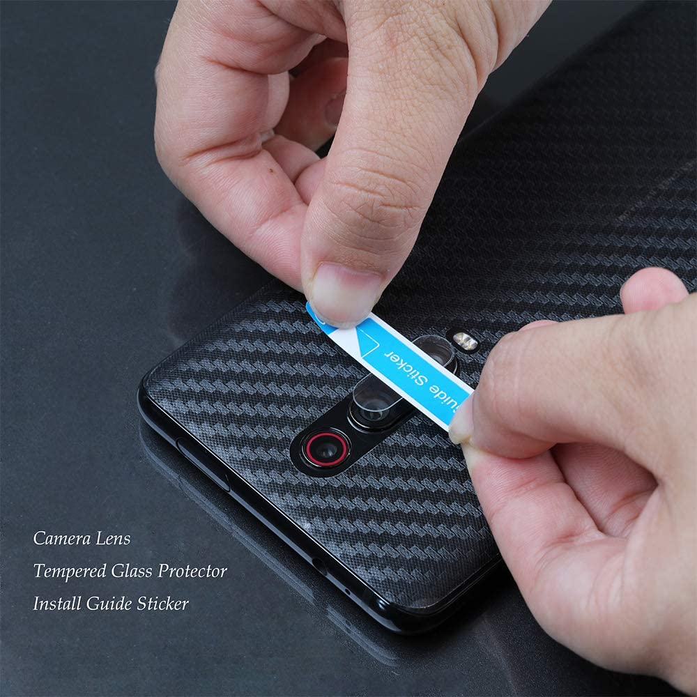 Ibywind Screen Protector for Xiaomi Mi 9T / Mi 9T Pro/Redmi K20 / K20 Pro [2 Pack], 9H Tempered Glass, with Camera Lens Protection, Back Carbon Fiber Skin, and Easy Install Kit image number 3