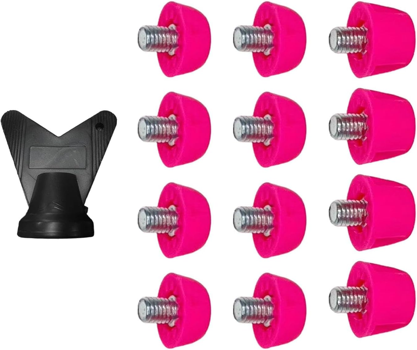 Amagogo 12X Soccer Studs Track Shoes Spikes Universal Firm Ground M5 Threaded anti Slip Football Boot Studs for Indoor Outdoor Sports